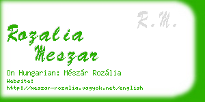 rozalia meszar business card