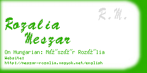 rozalia meszar business card